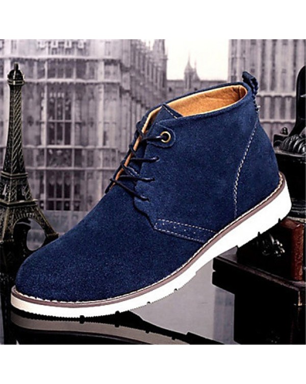 Men's Shoes Leather / Canvas Casual Boots Casual Blue / Yellow / Beige  