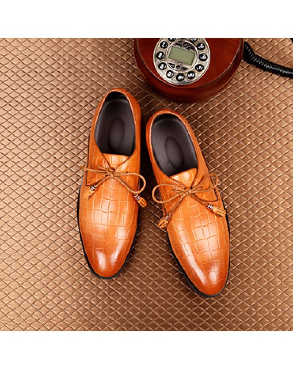 Men's Shoes Office & Career / Party & Evening / Casual Leather Oxfords Black / Brown  