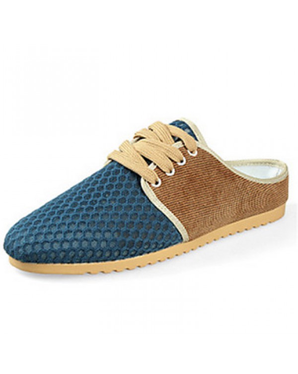 Men's Shoes Casual Tulle Clogs & Mules Blue/Green/Gray  