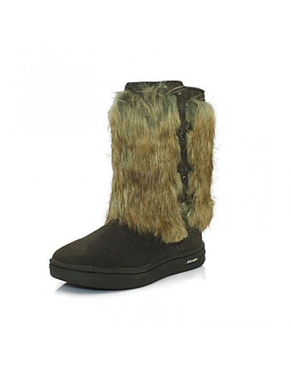 Girl's Boots Fall / Winter Snow Boots / Fashion Boots / Comfort Leather Outdoor / Casual Flat Heel Rivet  