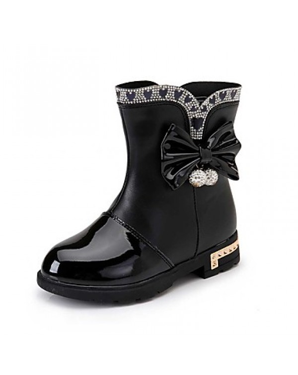 Girl's Boots Spring / Fall / Winter Snow Boots / Motorcycle Boots / Bootie / Comfort Leather Outdoor / Casual Zipper  