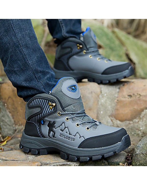 Hiking Women's/Men's Shoes Leather Brown/Green/Gray